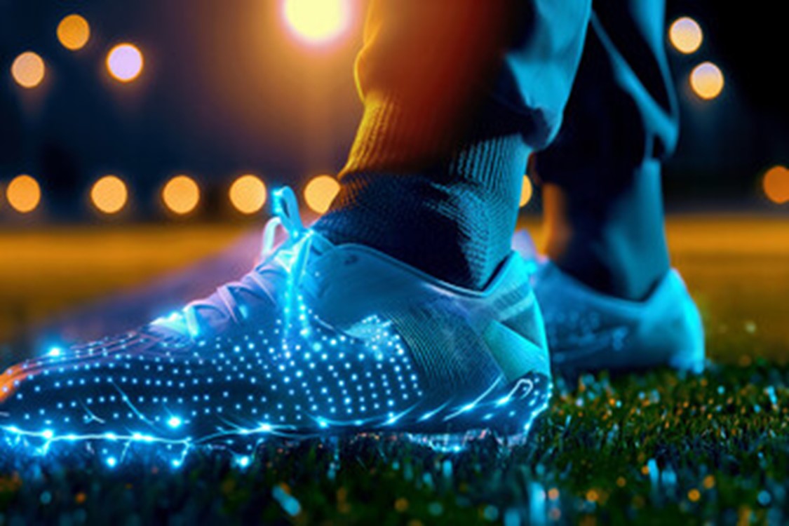 High-performance athletic footwear with advanced LED technology showcasing sports equipment innovation